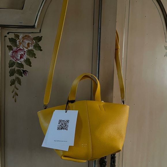 Mansur Gavriel mini tulipano leather tote bag nwt marigold - Picture 4 of 5